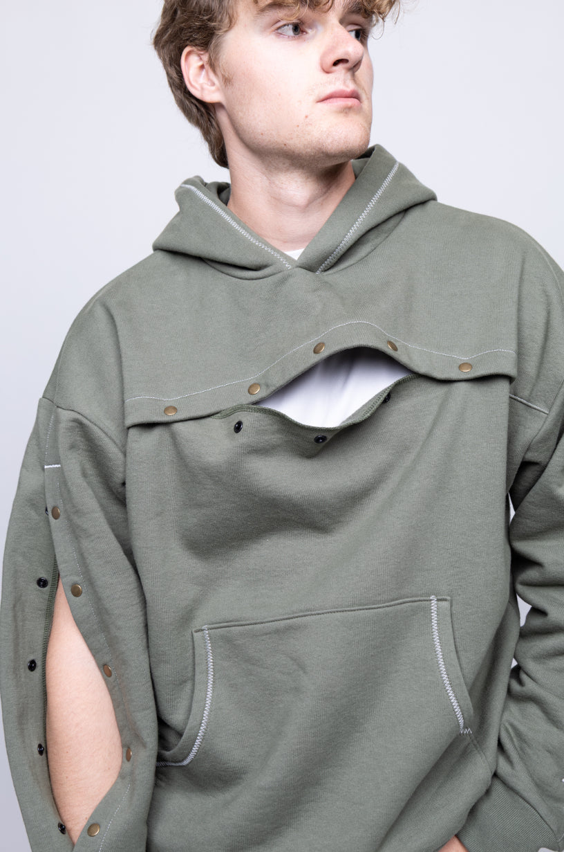 Forest HUG Hoodie: IV & Port Accessible 450 GSM Hoodie