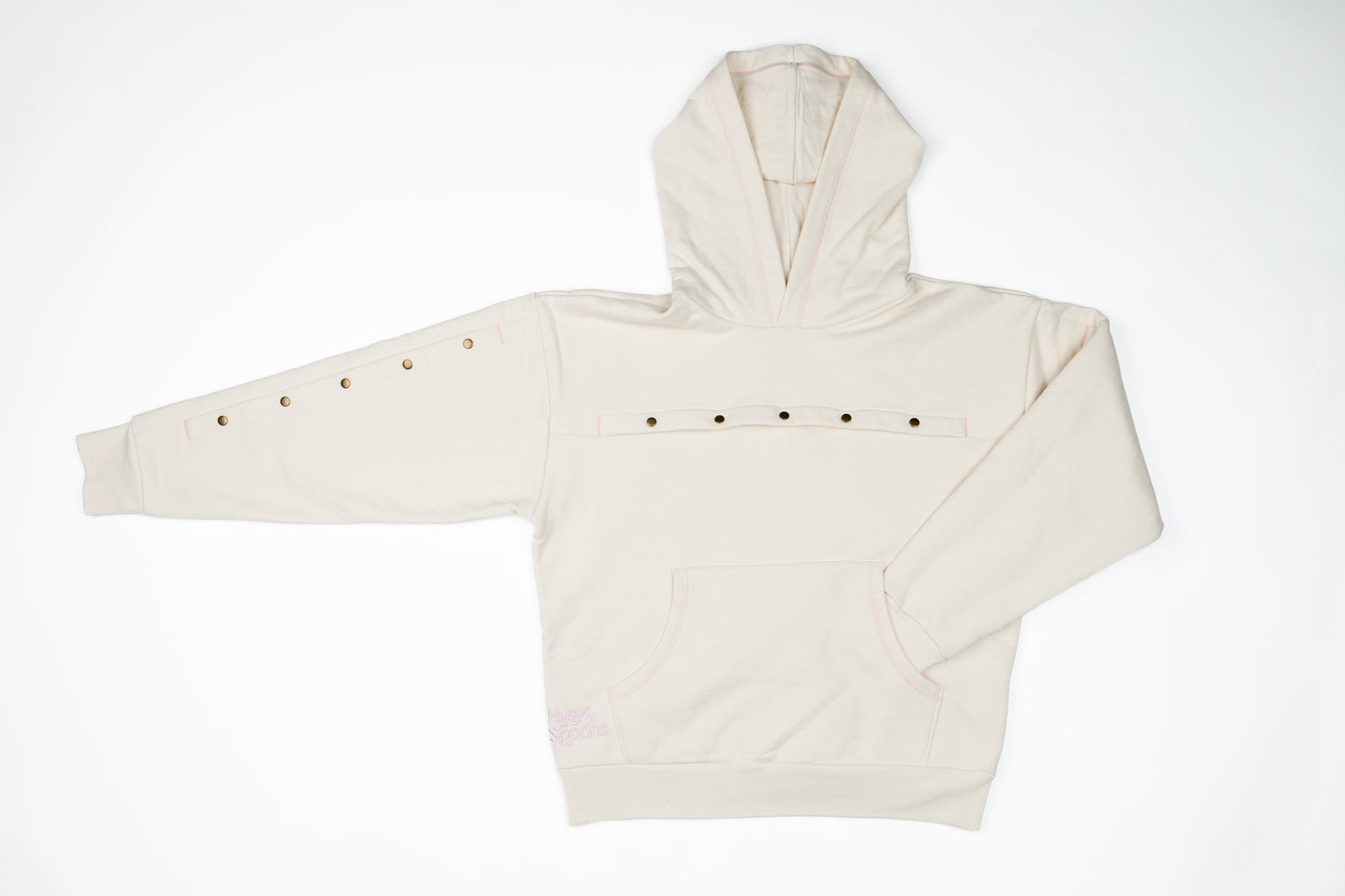 Crème HUG Hoodie: IV Accessible 350 GSM