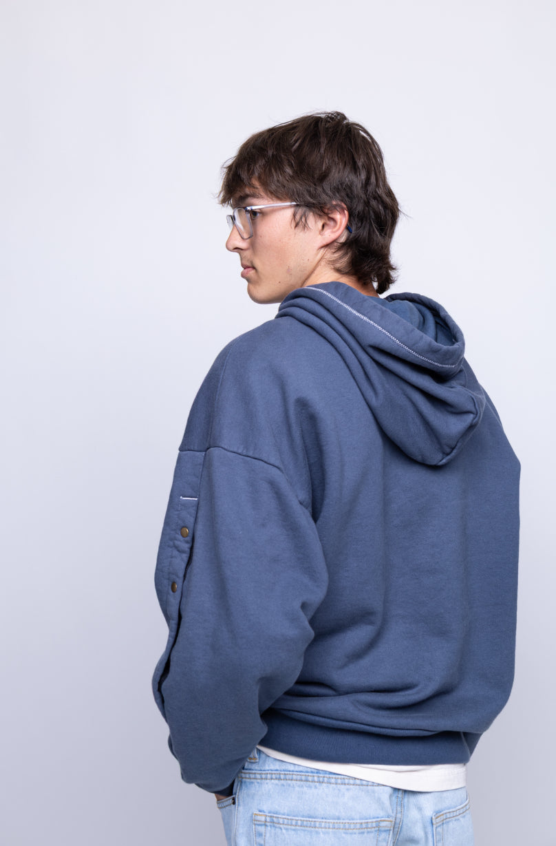 Navy HUG Hoodie: IV Accessible 450 GSM Hoodie