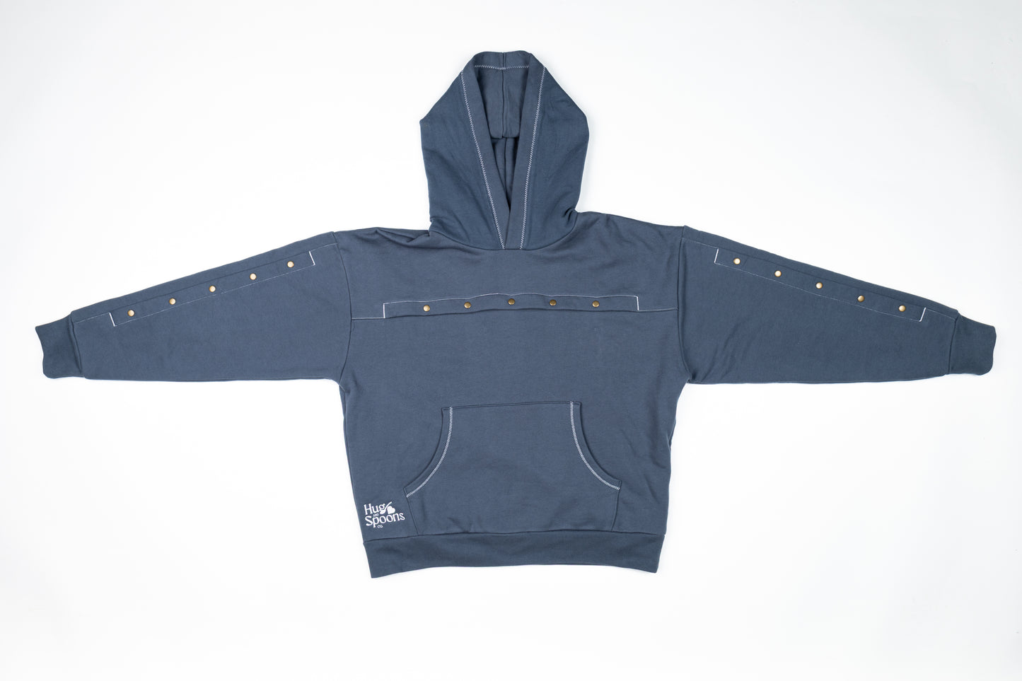 Navy HUG Hoodie: IV Accessible 450 GSM Hoodie