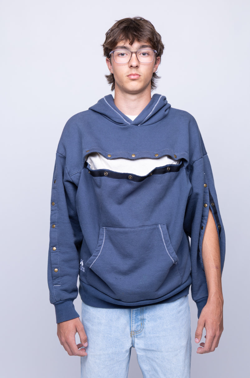 Navy HUG Hoodie: IV Accessible 450 GSM Hoodie